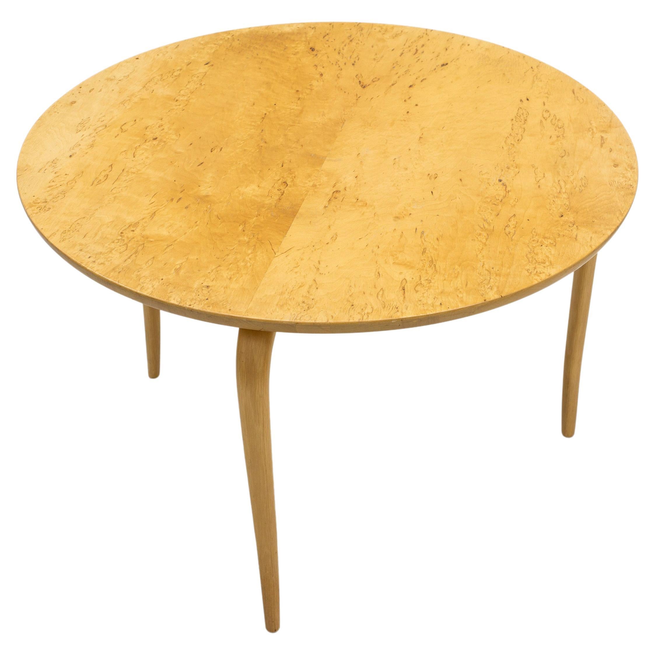  "Annika" side table in Burl birch by Bruno Mathsson, Firma Karl Mathsson, 1973 For Sale