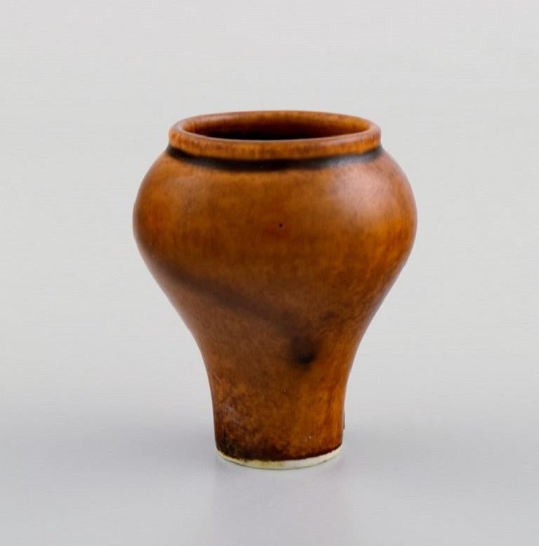 Scandinavian Modern Annikki Hovisaari for Arabia, Miniature Vase in Glazed Ceramics