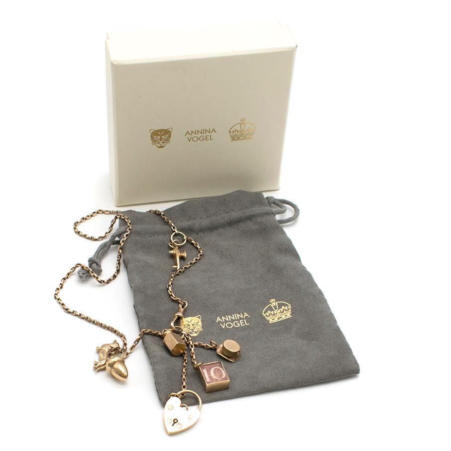 Annina Vogel Bespoke Gold Charm Signatures Necklace at 1stDibs | annina  vogel charm necklace, annina vogel charms, annina vogel necklace