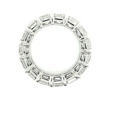 Anniversary Band Has 15 Square Emerald Cut Diamonds 7..98 Ct .All Has GIA Certs
