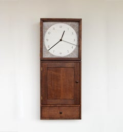 Anniversary Clock - Modern Shaker Wall-Mounted Clock Cabinet by Kierstin Siegl