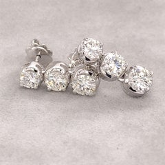 Anniversary Collection 18 Karat Weißgold Garavelli Diamant-Tennis-Ohrringe