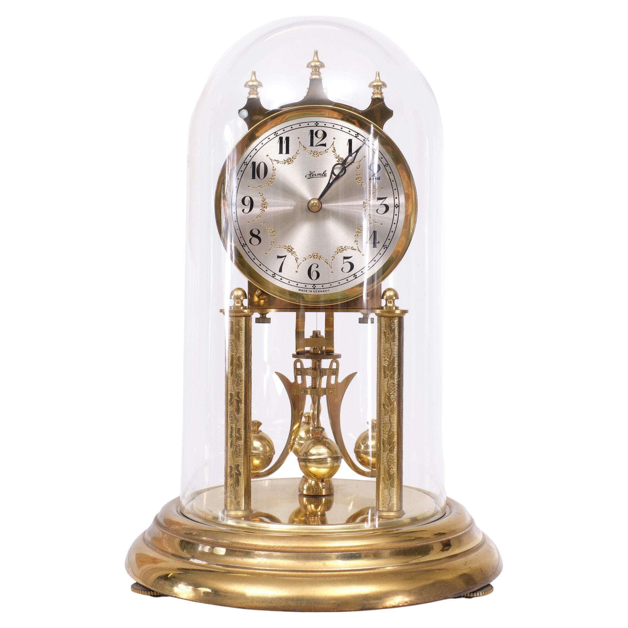 Anniversary Dome clock - Franz Hermle - Brass, Glass - 1950s 