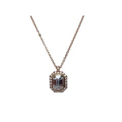 ANNIVERSARY Necklace in 18Kt rose gold 7.45 gr with Natural Diamonds G Color VS