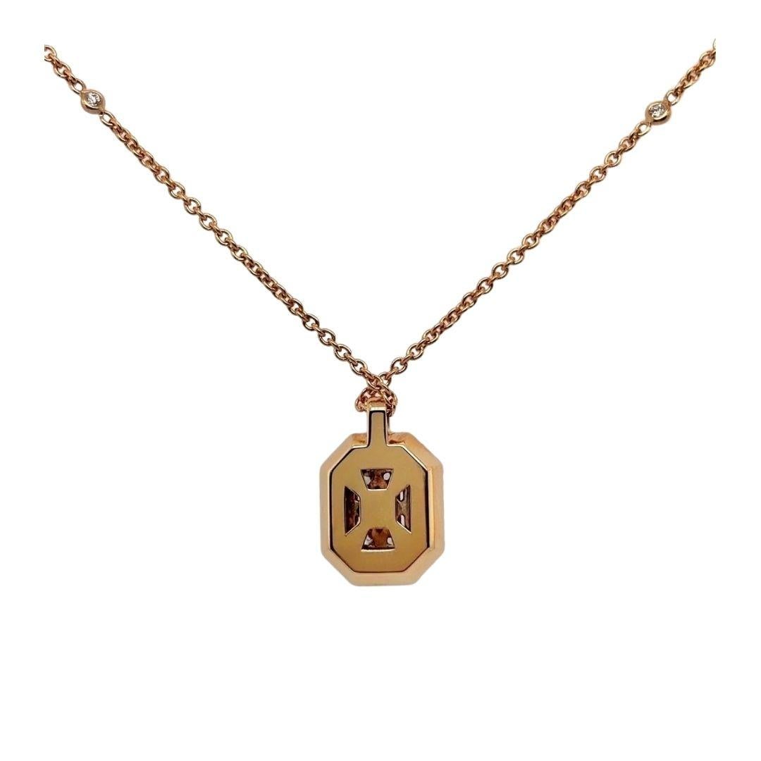 ANNIVERSARY Halskette aus 18Kt Roségold 7,45 gr mit natürlichen Diamanten G Farbe VS (Art déco) im Angebot