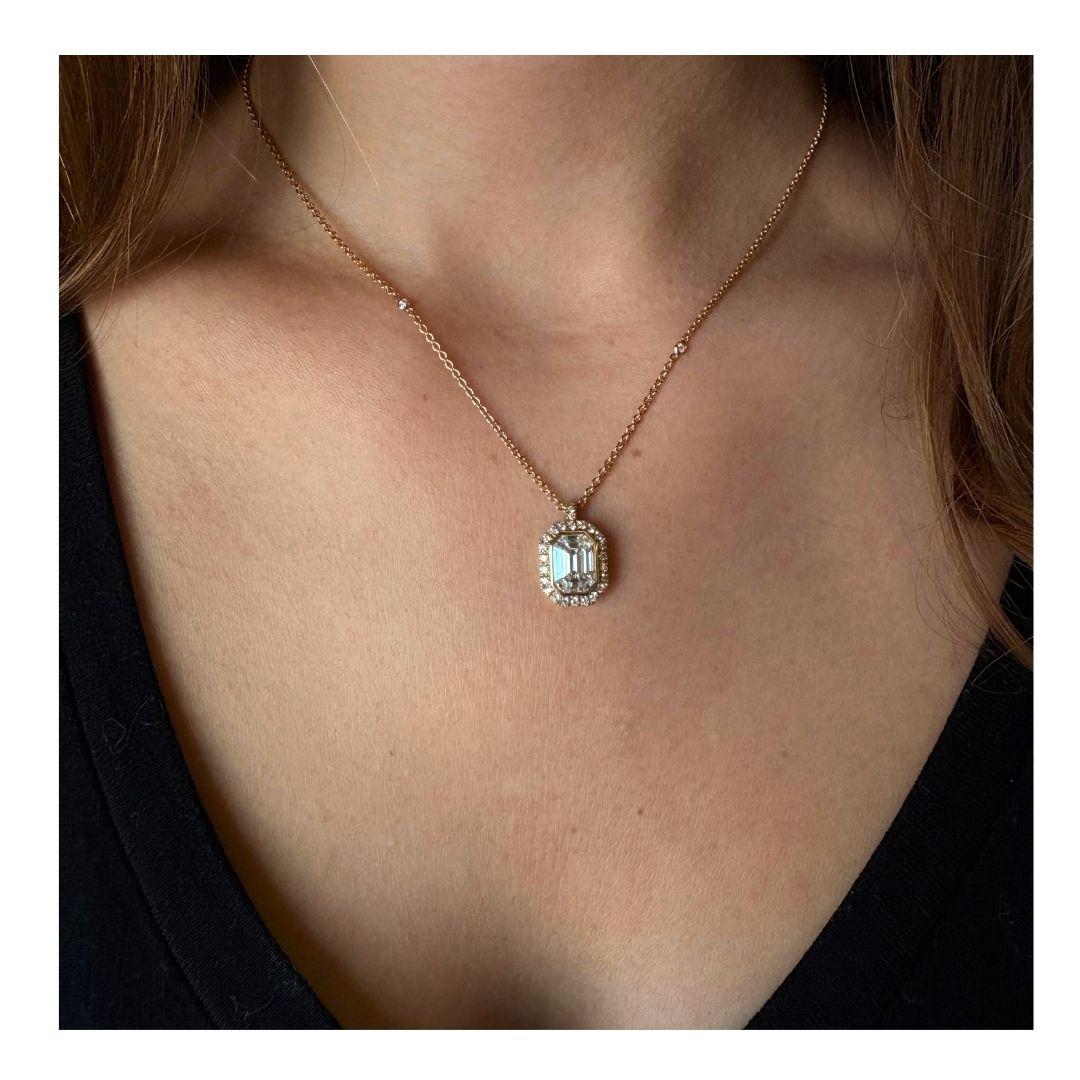 ANNIVERSARY Halskette aus 18Kt Roségold 7,45 gr mit natürlichen Diamanten G Farbe VS für Damen oder Herren im Angebot