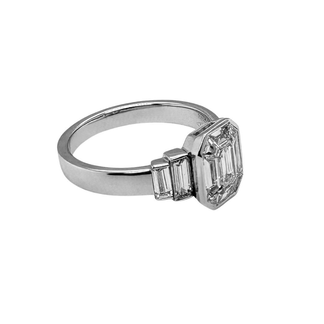 ANNIVERSARY Ring 18K Weißgold 4,55 gr mit natürlichen Diamanten G Farbe VS Klarheit im Zustand „Neu“ im Angebot in Monte-Carlo, MC