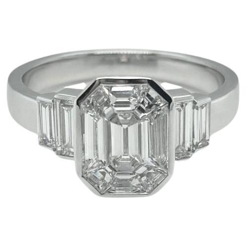 ANNIVERSARY Ring 18K Weißgold 4,55 gr mit natürlichen Diamanten G Farbe VS Klarheit im Angebot