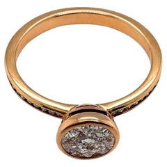 ANNIVERSARY Ring in 18K rose gold 3.10 gr with Natural Diamonds G Color VS clrt