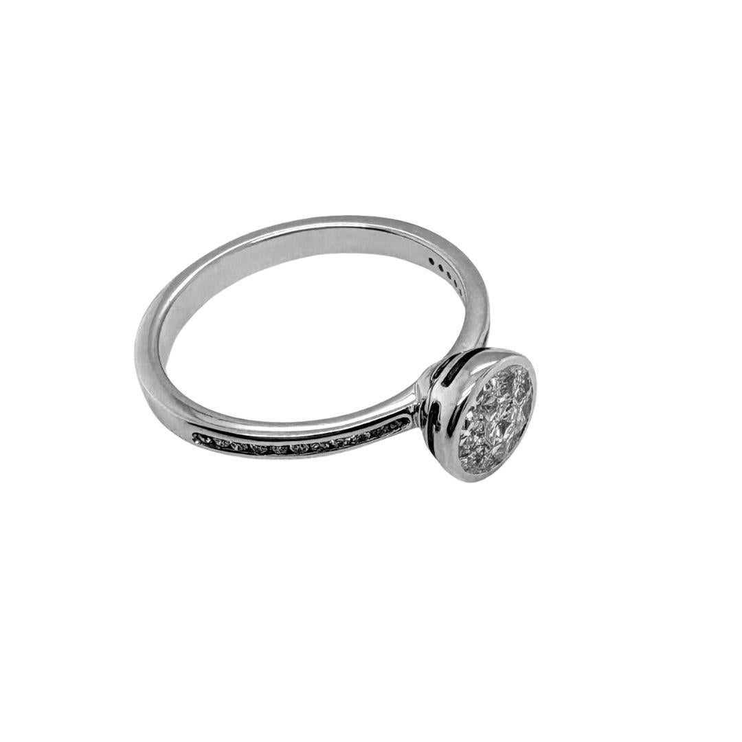 Anello ANNIVERSARIO in oro bianco 18K da 3 gr con diamanti naturali G Color VS Clarity In condizioni Nuovo in vendita a Monte-Carlo, MC