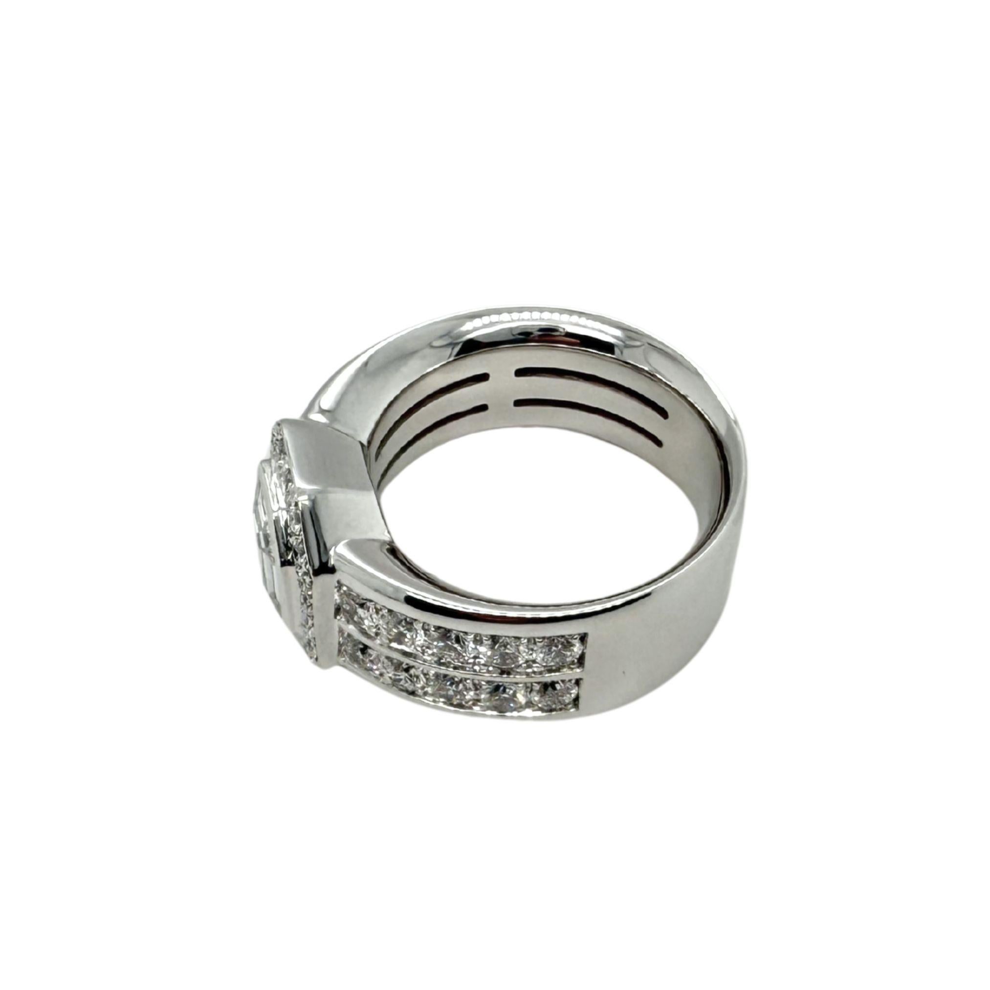ANNIVERSARY Ring aus 18K Weißgold mit natürlichen Diamanten für Damen oder Herren im Angebot