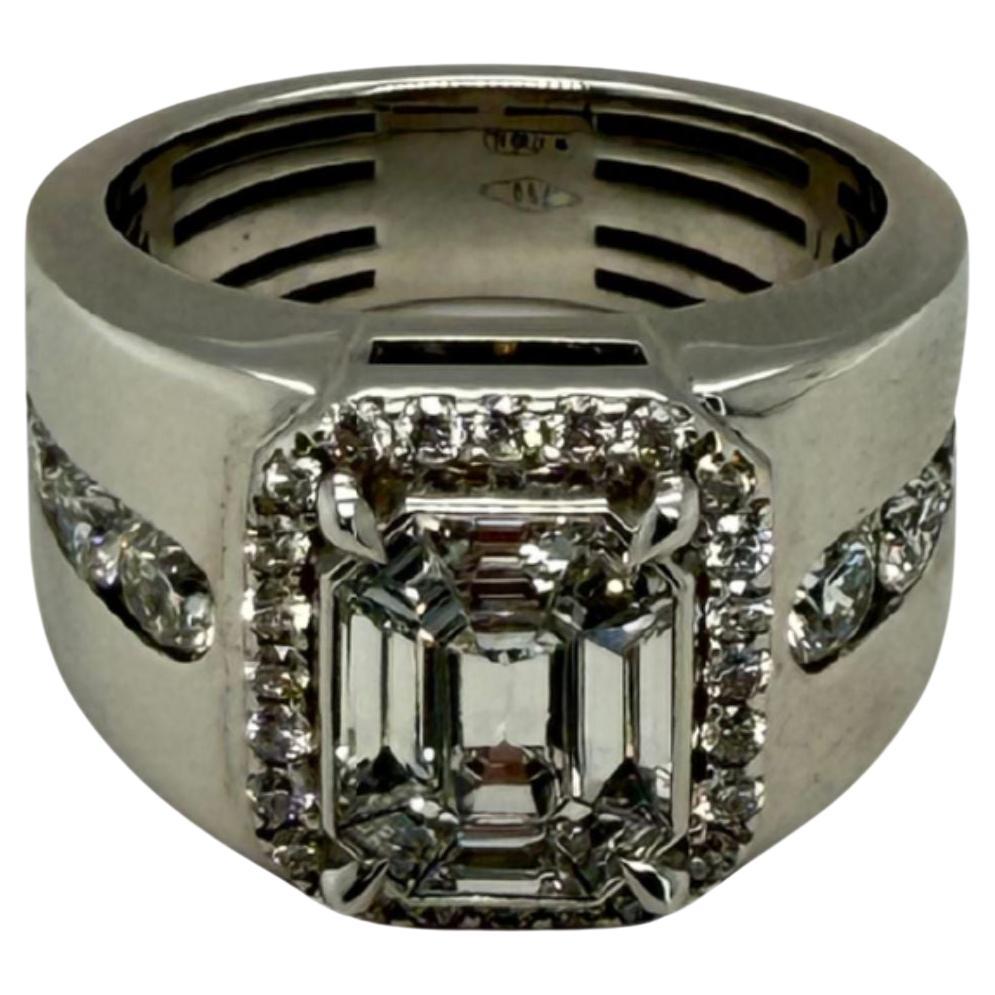Anello ANNIVERSARIO in oro bianco 18 carati con diamanti Nature