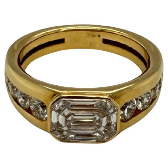 Bague ANNIVERSAIRE en or jaune 18 carats avec diamants naturels