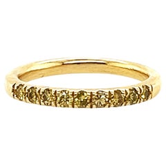 Bague d'anniversaire Nature Vivid Diamonds Jaune Vert Profond .33ct 14K