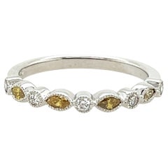Anello di anniversario Nature Fancy Vivid Diamonds .21ct 14K