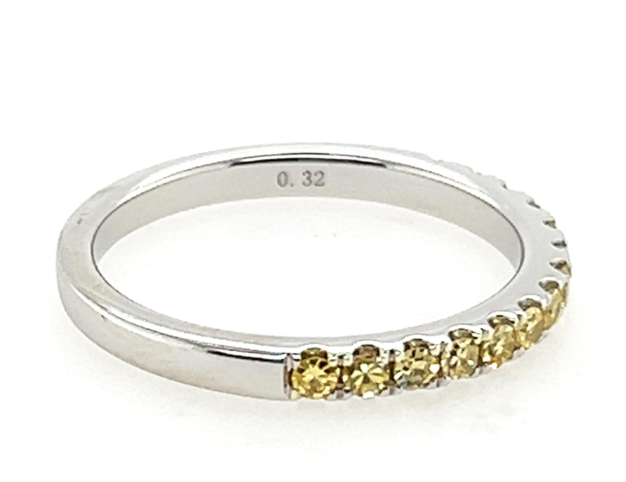 Women's Anniversary Ring Natural Intense Vivid Deep Single Cut Diamond Band .32ct 14K For Sale