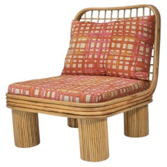 Annka Armchair in Stained Rattan, Plywood and HR Foam by POPUS EDITIONS