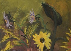 "Sunflowers upon pink cover" - Still Life