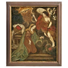 Announcement Italian School Oil on Canvas, of the 17th Century