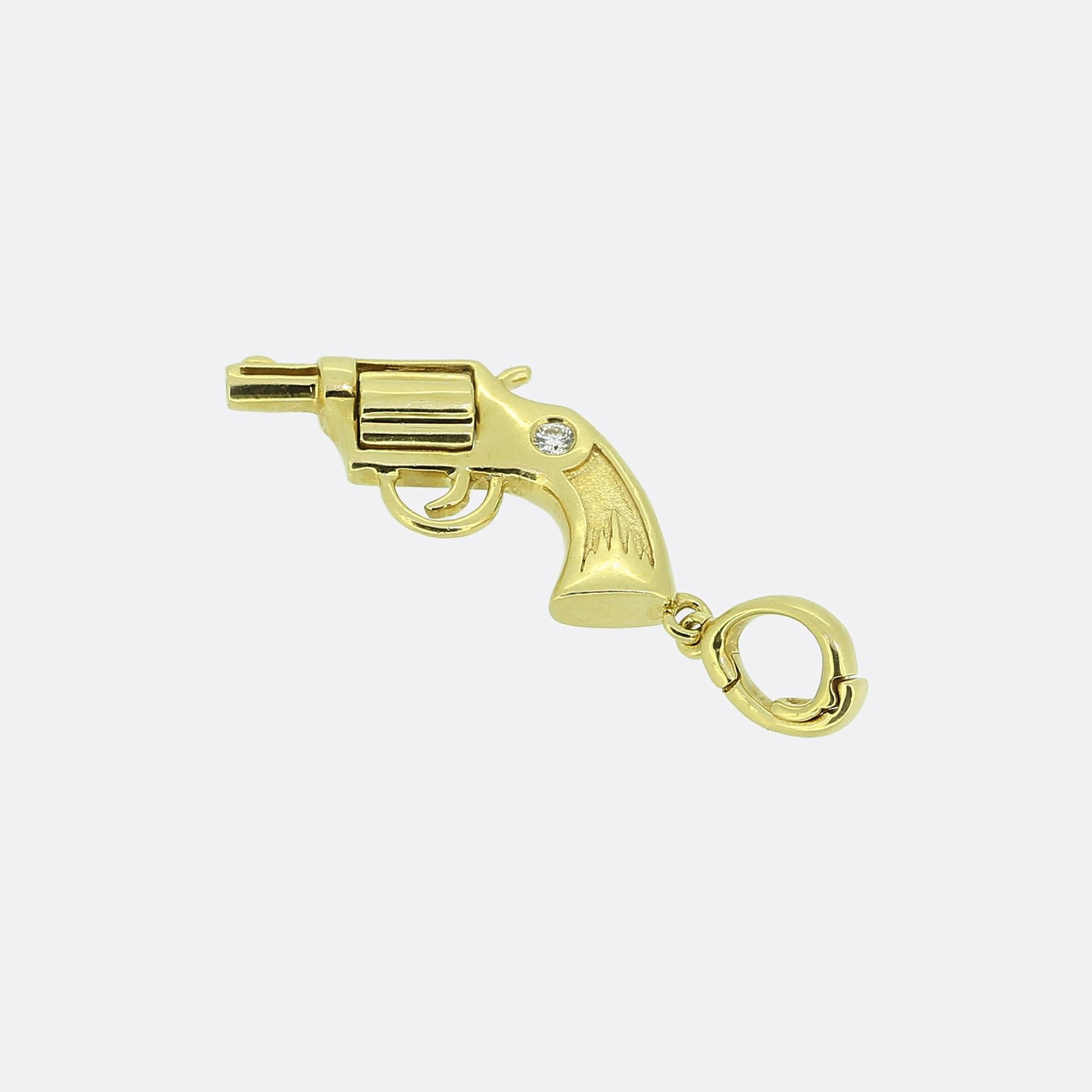 Brilliant Cut Annoushka Diamond Pistol Pendant Charm For Sale