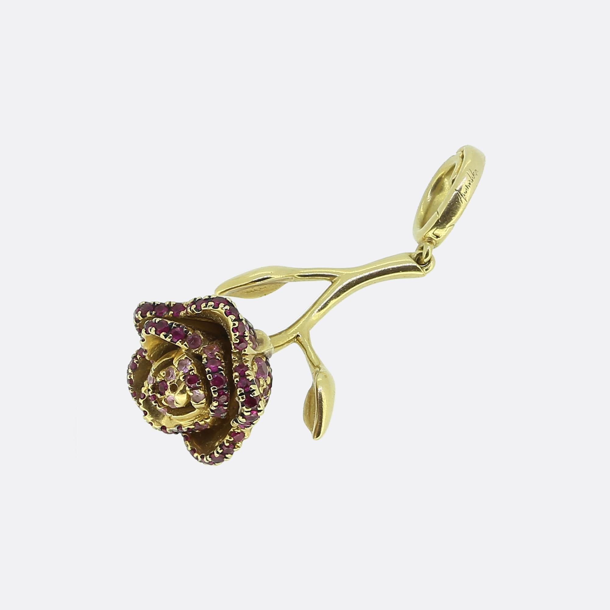 Annoushka Sapphire Rose Pendant Charm In Good Condition In London, GB
