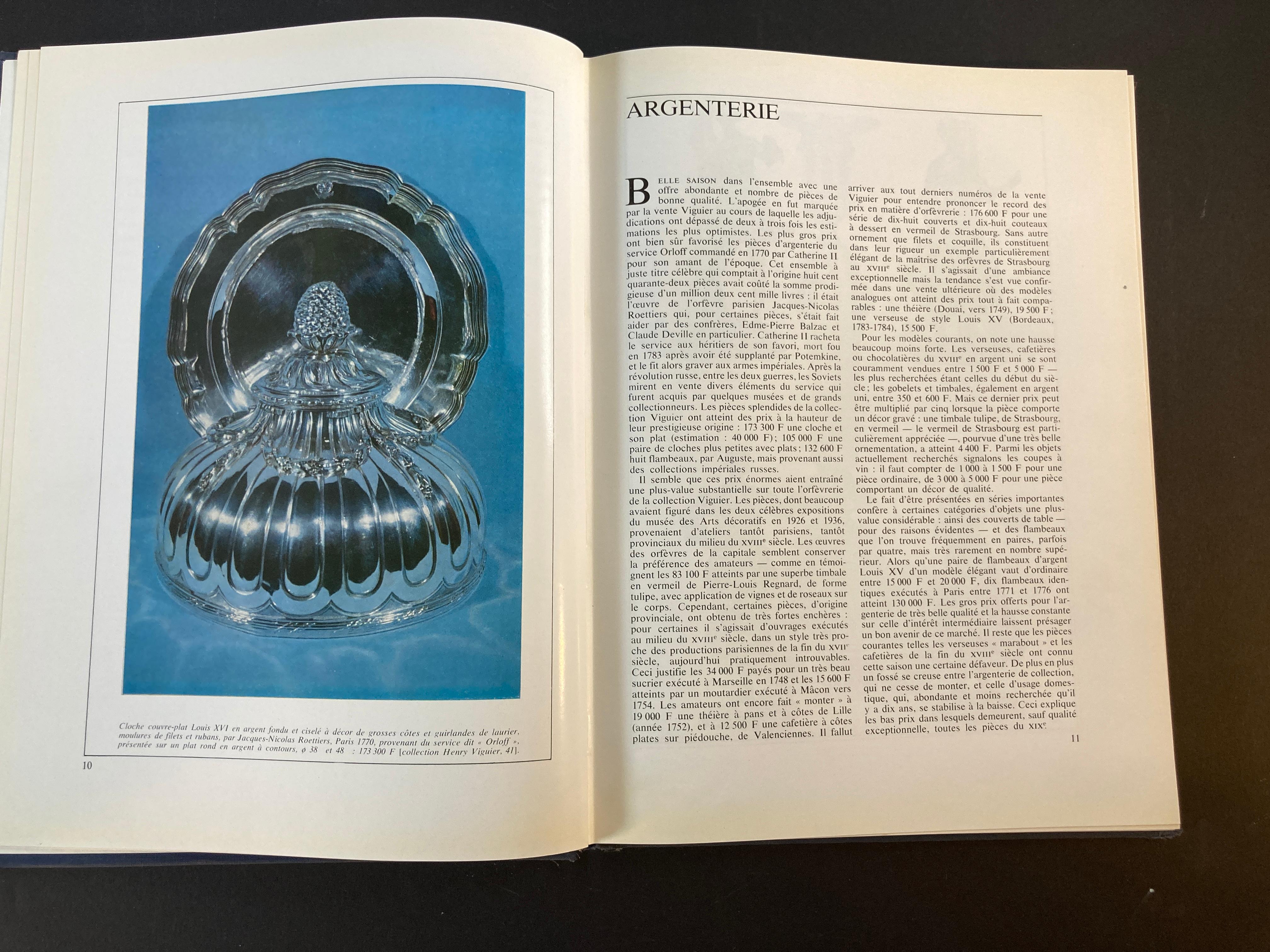 French Annuaire connaissance des arts 1968 des ventes publiques en France Hardcover For Sale