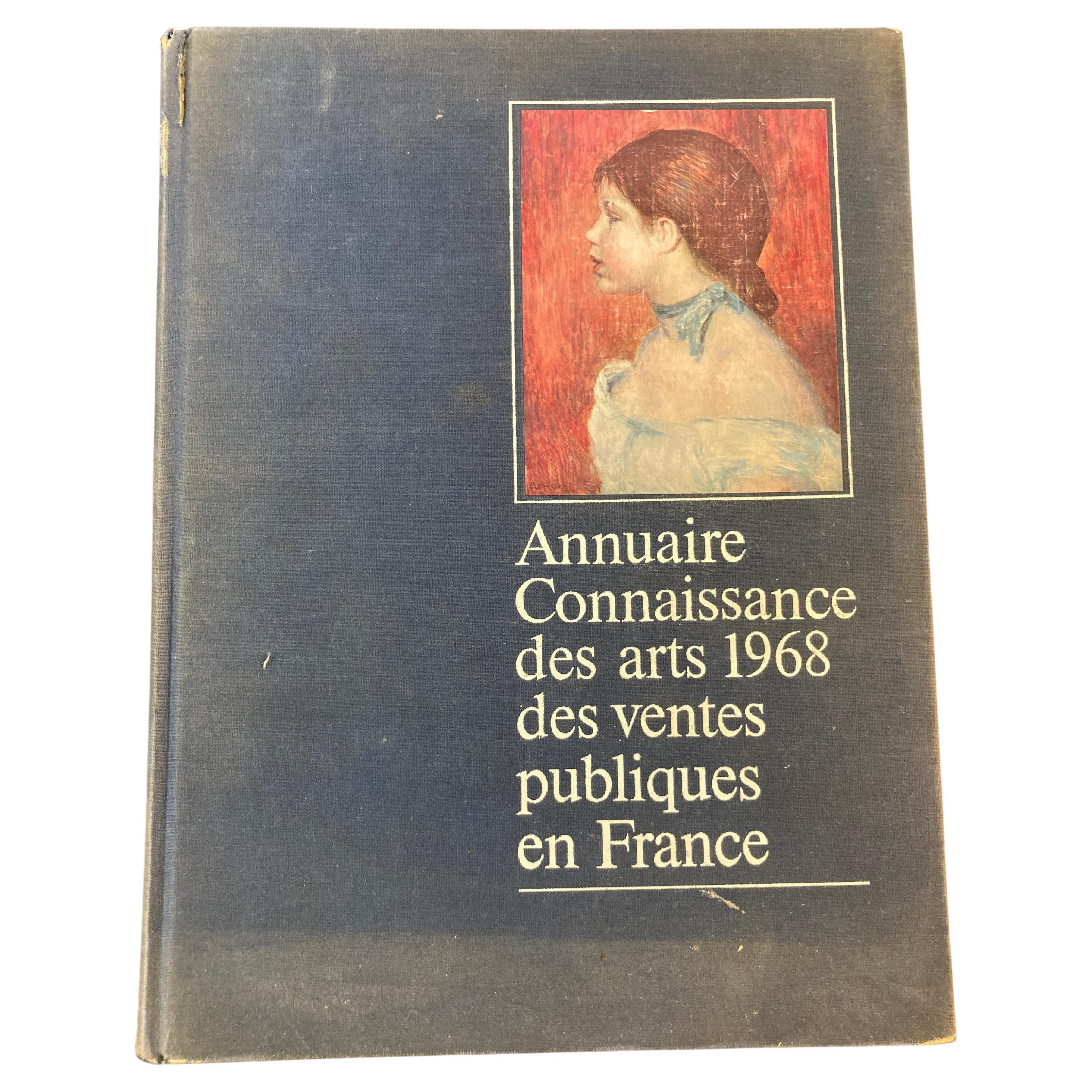 Annuaire connaissance des arts 1968 des ventes publiques en France Hardcover For Sale