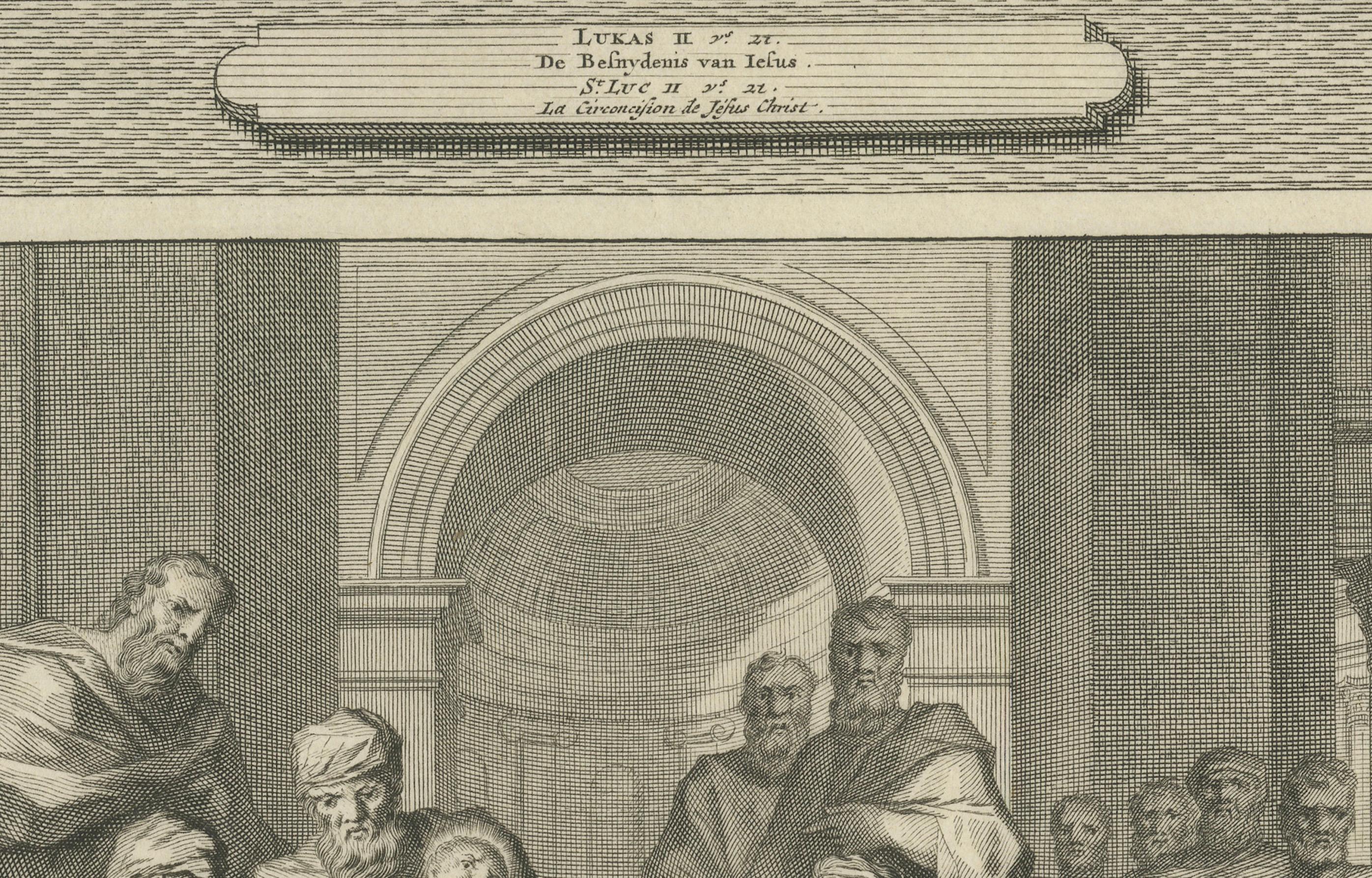 Verkündigung an die Hirten und Beschneidung Christi, Pieter Mortier, um 1700 (Niederländisch) im Angebot