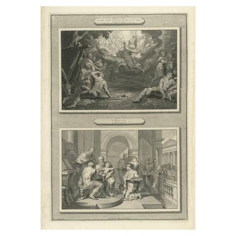 Annunciation to the Shepherds & Circumcision of Christ, Pieter Mortier, ca. 1700