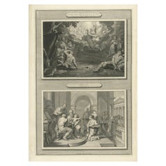 Annunciation to the Shepherds & Circumcision of Christ, Pieter Mortier, ca. 1700