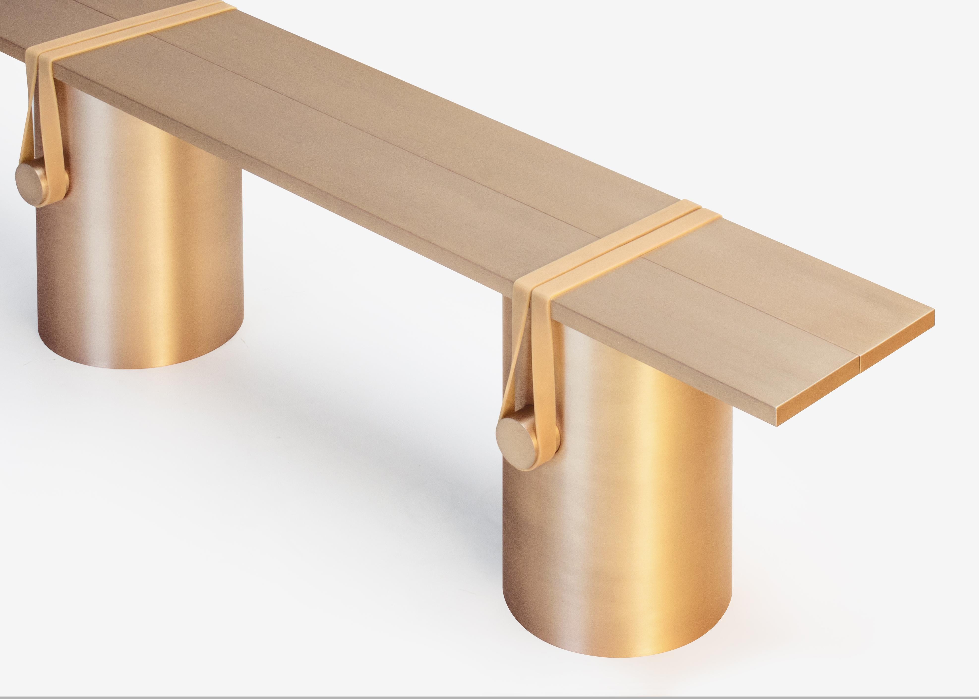 Modern Anodised Contemporary Bench by Johan Viladrich