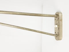 Anodized Aluminum & Nickel Plated Brass Rationalist Italian Wall Lamp, 1940s/50s