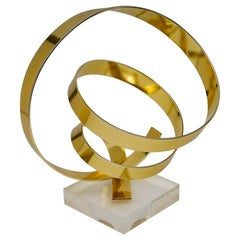 Anodized Aluminum Ribbon Swirl Sculpture