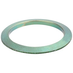 Anodized Titanium Green Bracelet with 2.70 Carat Green Garnet