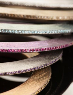 Anodized Titanium Purple Bracelet with 2.70 Carat Ruby