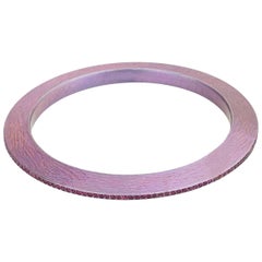 Anodized Titanium Purple Bracelet with 2.70 Carat Ruby