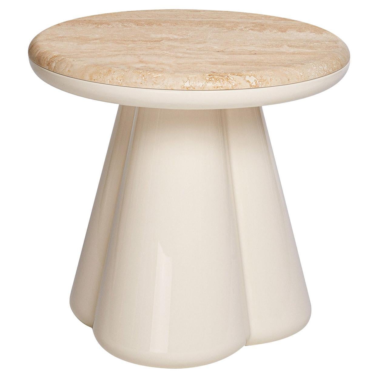 Anodo Beige Side Table For Sale