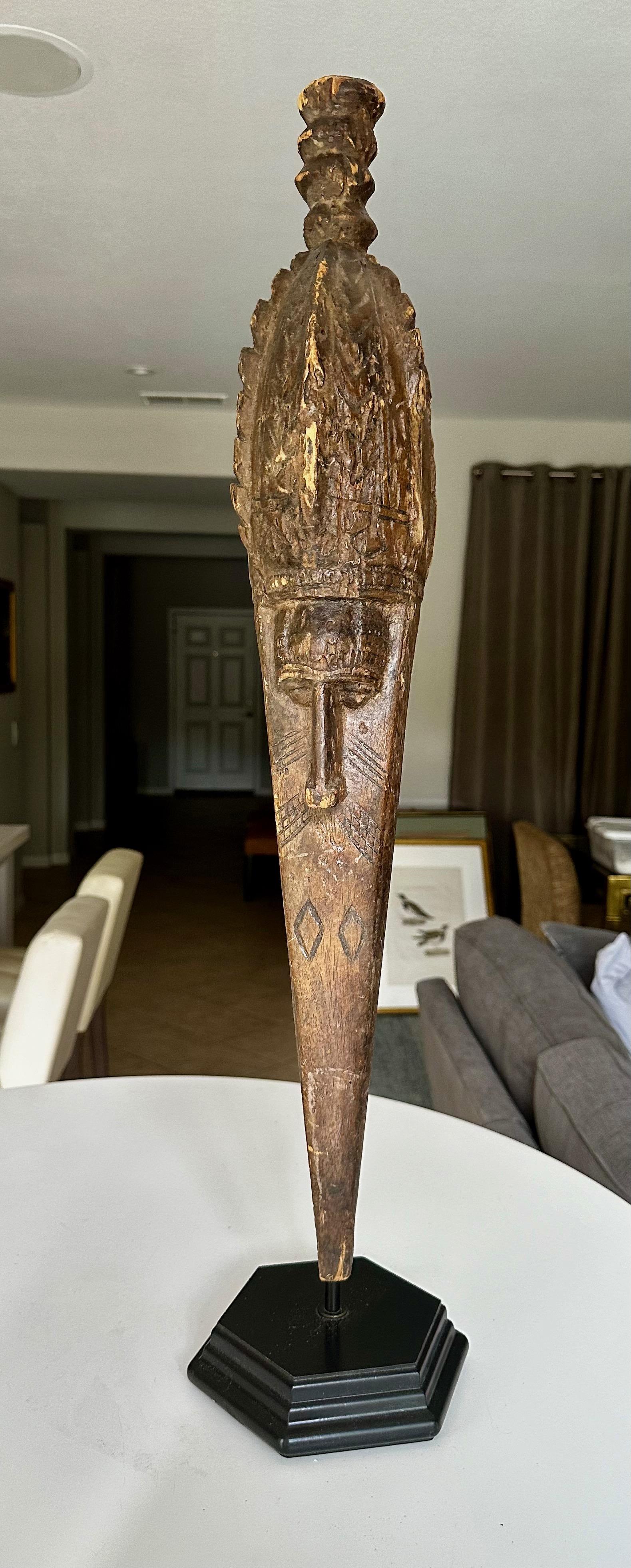 20th Century Anok Bird Sculture Mask African Art Baga People  For Sale