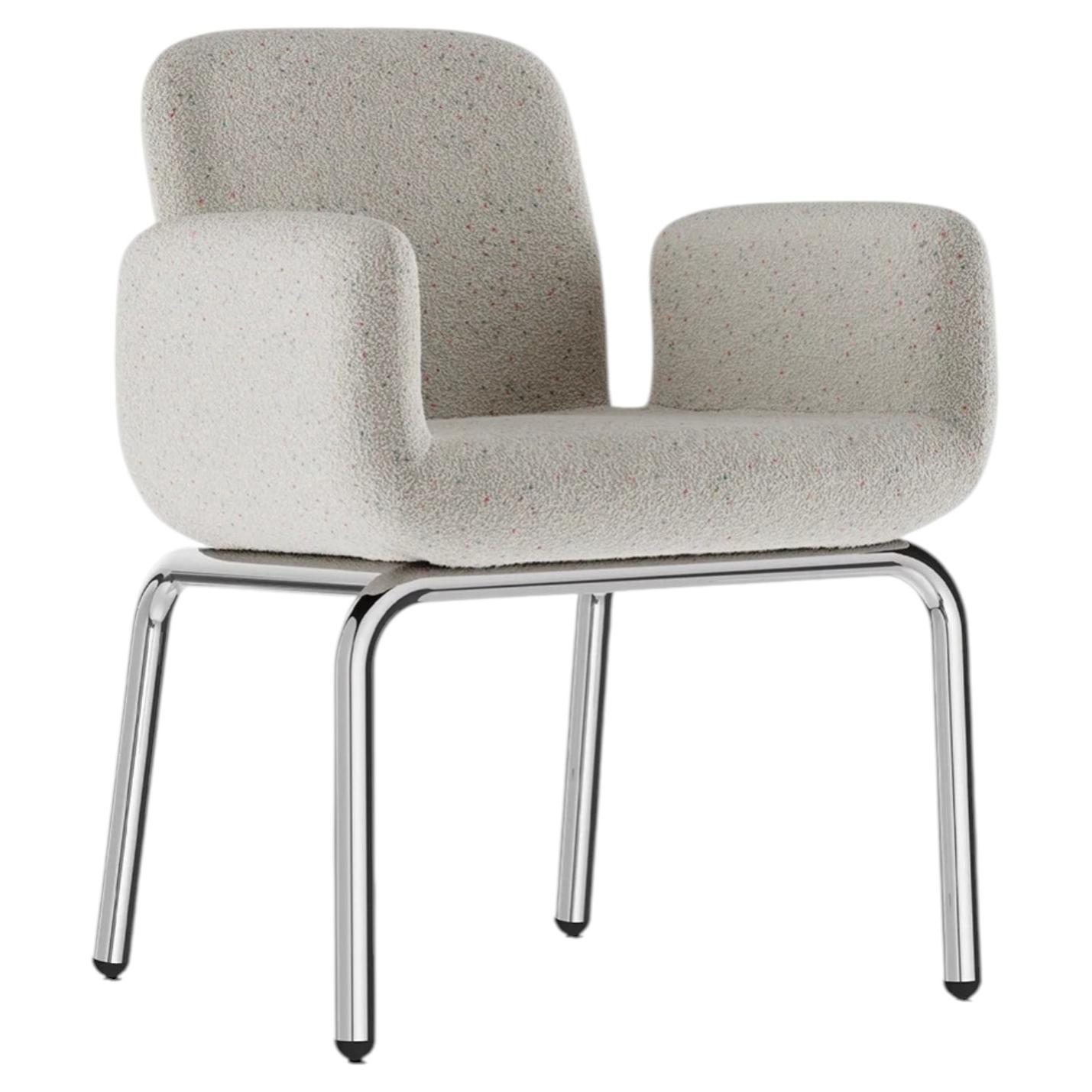 Anonima Castelli LS Armchair in Bouclé Fabric by Mario Viezzoli, 1978 For Sale
