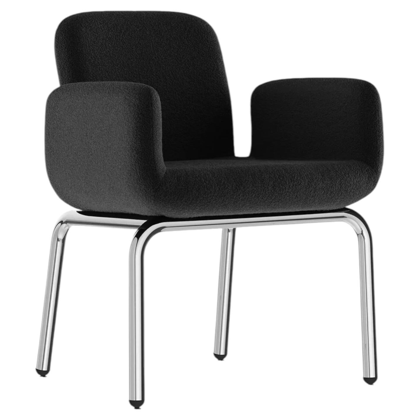 Anonima Castelli LS Armchair in Bouclé Fabric by Mario Viezzoli, 1978 For Sale