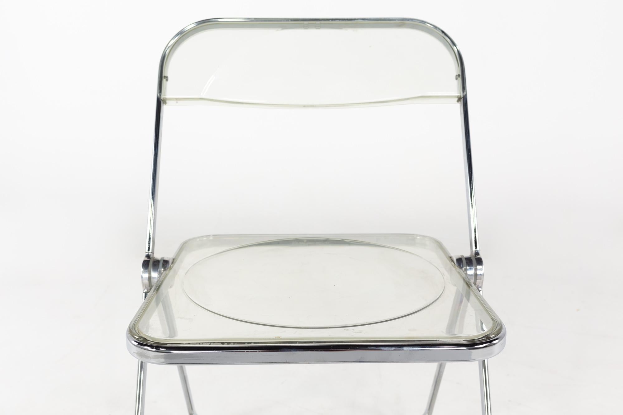 Anonima Castelli Mid Century Italian Lucite Folding Chair For Sale 2