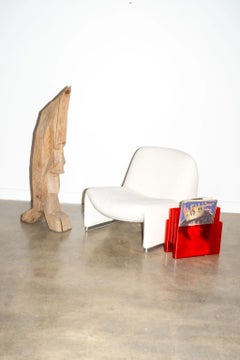 Anonima Castelli Newly Upholstered Alky Chair, Cream Bouclé by Giancarlo Piretti