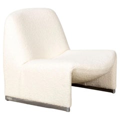 Anonima Castelli Newly Upholstered Alky Chair, Cream Bouclé by Giancarlo Piretti