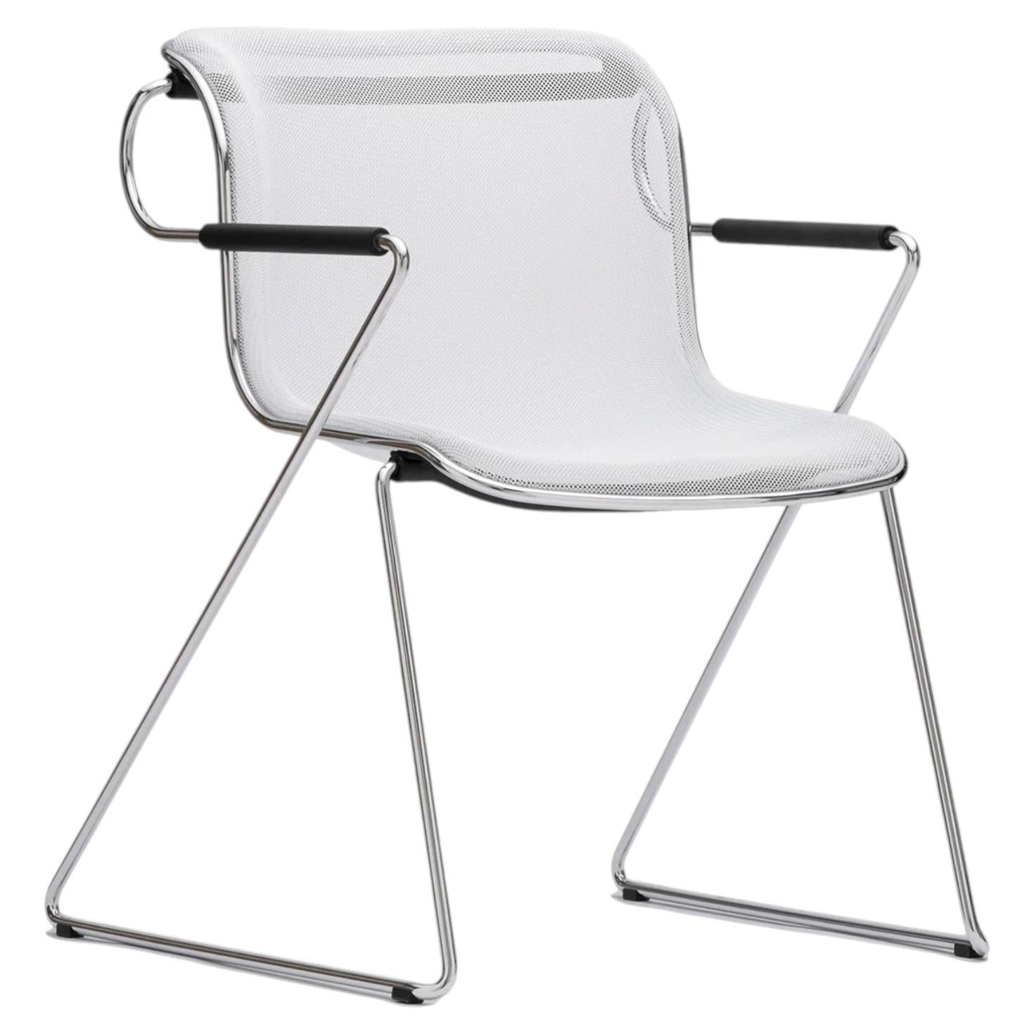 Anonima Castelli Penelope Chair in White by Charles R. Pollock, 1982 For Sale