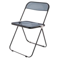 Anonima Castelli Pila Folding Chair in Black and Smoky Black, Giancarlo Piretti