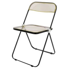 Anonima Castelli Pila Folding Chair in Black and Yellow, Giancarlo Piretti