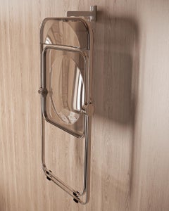 Anonima Castelli Pila Folding Chair in Steel and Transparent, Giancarlo Piretti
