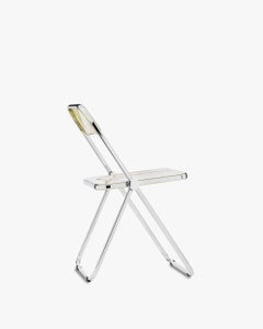 Anonima Castelli Pila Folding Chair in Steel and Yellow, Giancarlo Piretti