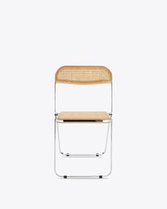 Anonima Castelli Pila Folding Chair in Vienna straw, Giancarlo Piretti