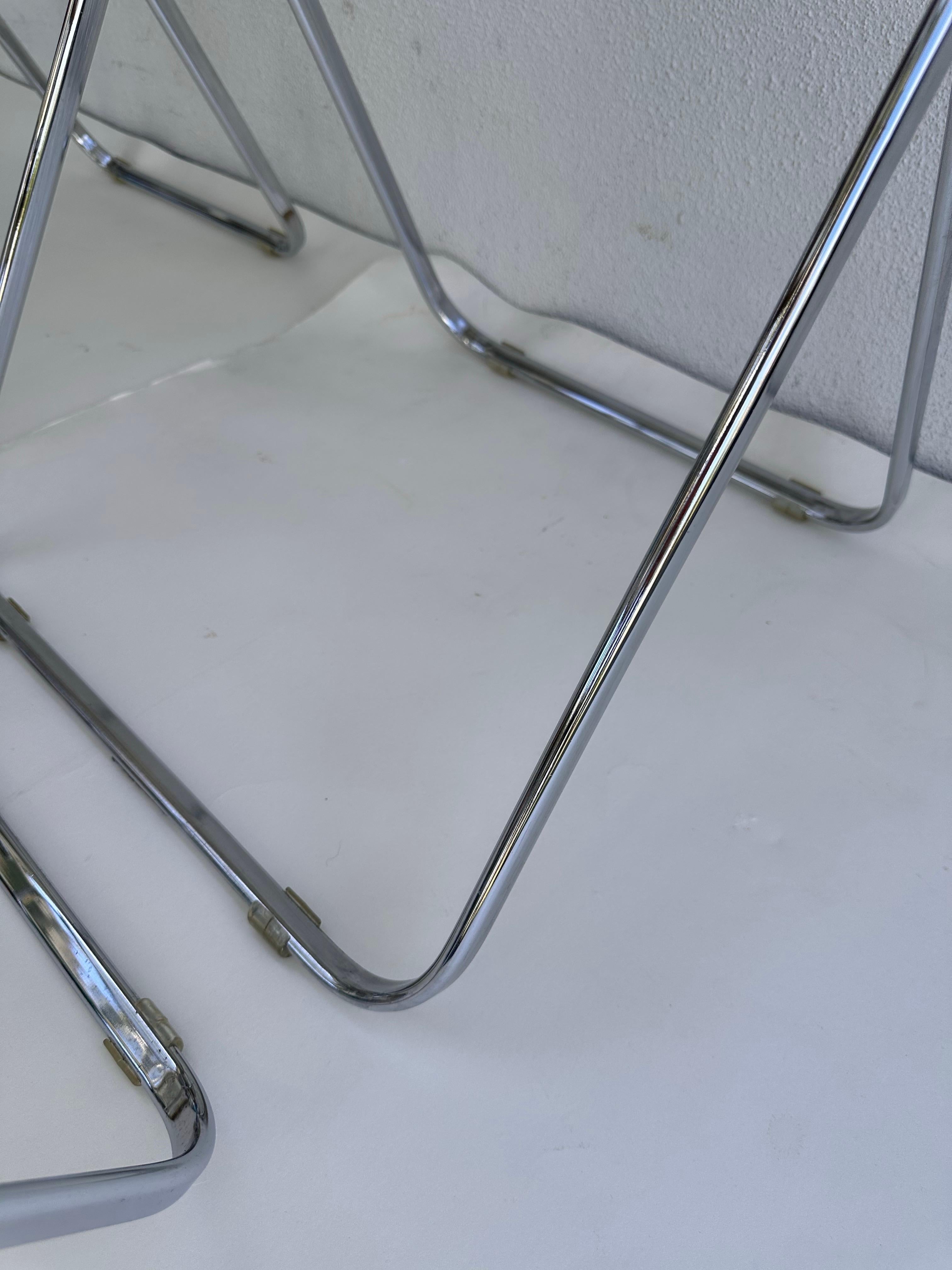 Anonima Castelli Plia Sedie Foldes Giancarlo Piretti Colore Lucite fumé set 4 in vendita 9